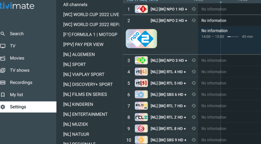 OTT Premium provides access to exclusive high-quality streaming of live TV channels, movies, sports, and more. By using Tivimate, an easy-to-use IPTV player on your Android Box or Android TV, you can enjoy a seamless streaming experience with customizable settings and smooth playback.
