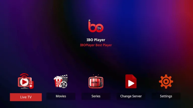 L'icône de l'application IBO Player TV Intelligente sur l'écran d'accueil d'une Smart TV, prête à être ouverte."